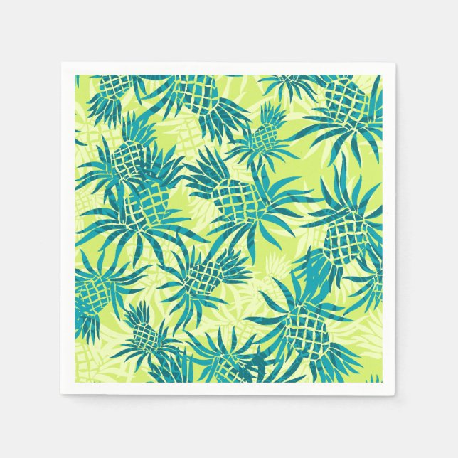 Serviette En Papier Camo d'ananas Hawaiian Tropical (Devant)
