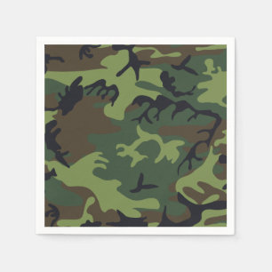Serviette En Papier Camo Militaire Forêt Verte