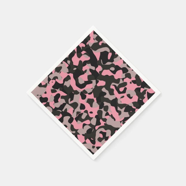 Serviette En Papier Camo rose (Coin)