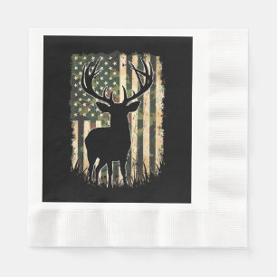 Serviette En Papier Camo US Drapeau Chasse aux Cerfs Chasse au Camofla