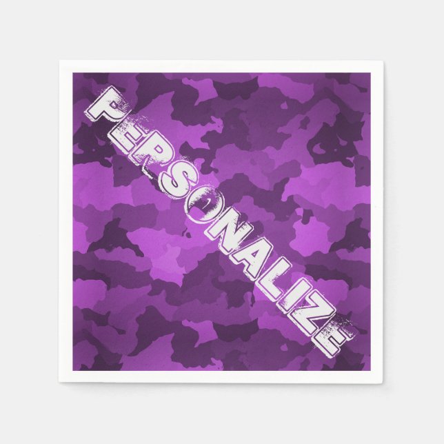 Serviette En Papier Camo violet (Devant)