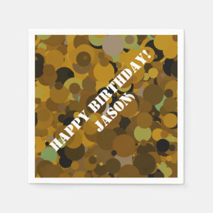 Serviette En Papier Camouflage Brown
