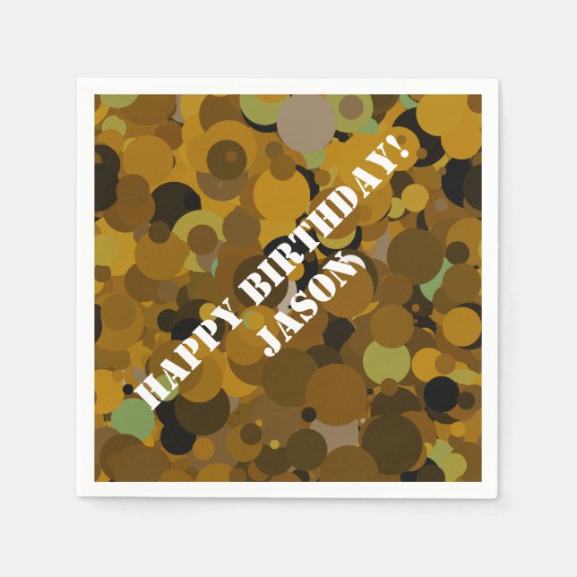 Serviette En Papier Camouflage Brown (Devant)