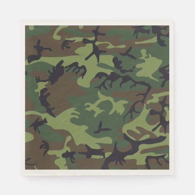 Serviette En Papier Camouflage Brown vert. Camo votre (Devant)
