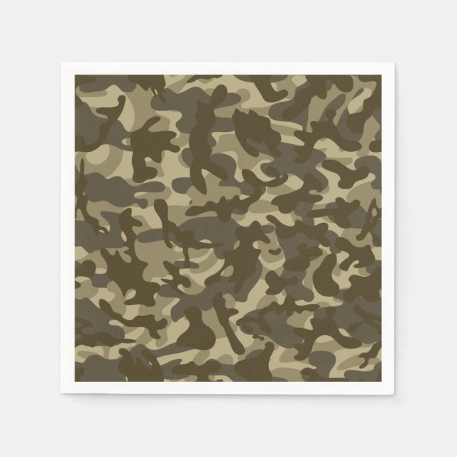 Serviette En Papier Camouflage central (Devant)