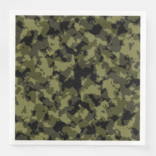 Serviette En Papier Camouflage de style militaire (Devant)