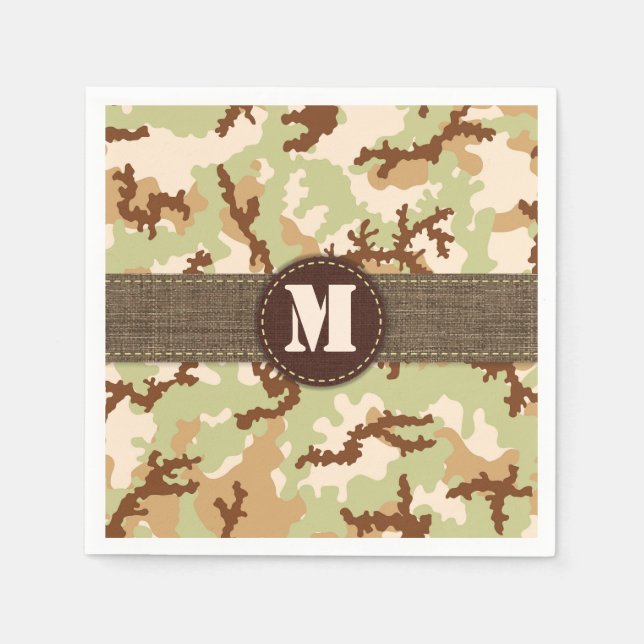 Serviette En Papier Camouflage du désert (Devant)