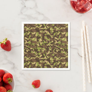 Serviette En Papier Camouflage en cascade