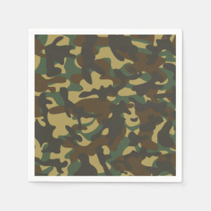 Serviette En Papier Camouflage forestier