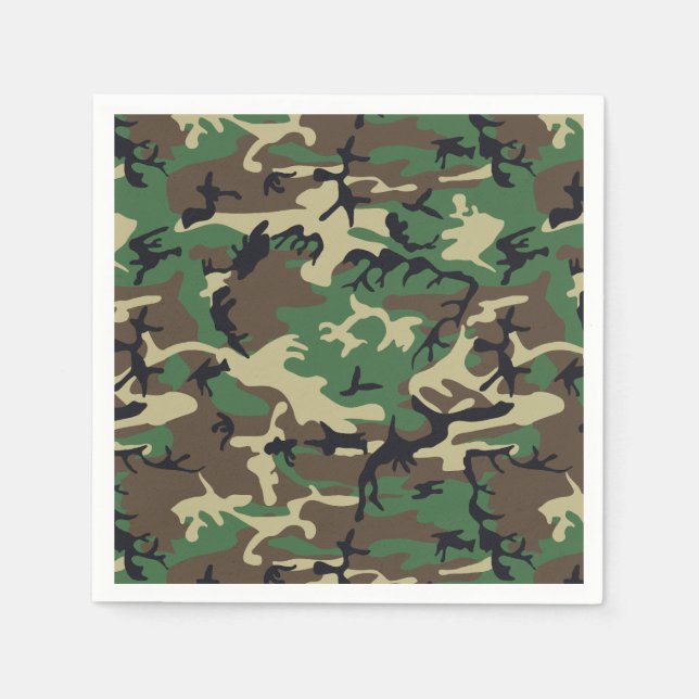 Serviette En Papier Camouflage militaire (Devant)