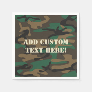 Serviette En Papier Camouflage militaire Brown vert