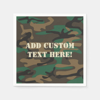 Serviette En Papier Camouflage militaire Brown vert