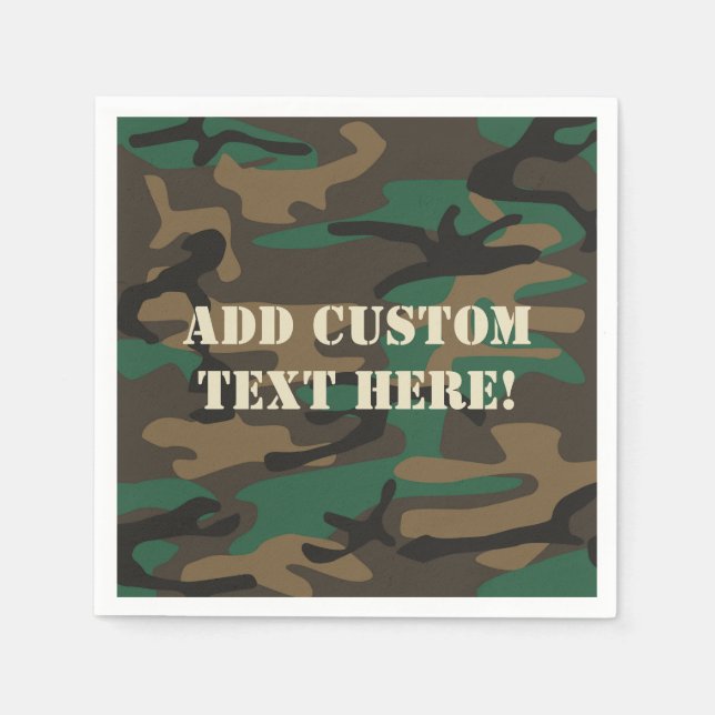 Serviette En Papier Camouflage militaire Brown vert (Devant)