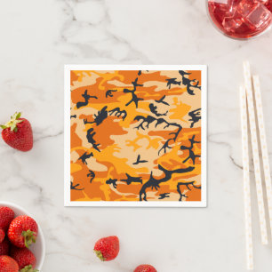 Serviette En Papier Camouflage orange, Militaire, Armée
