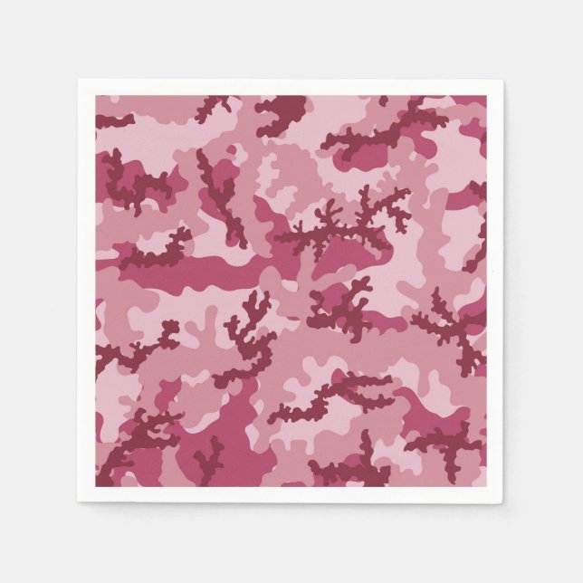 Serviette En Papier Camouflage rose (Devant)