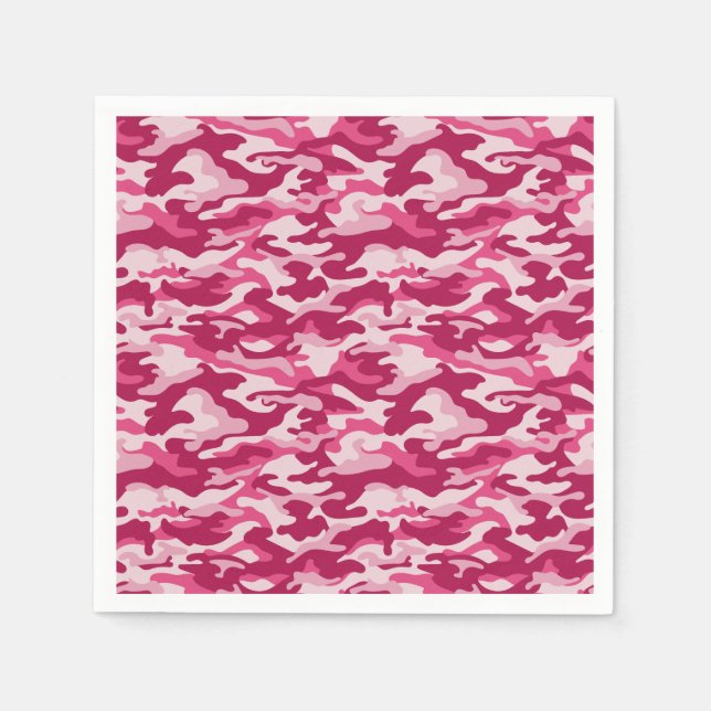 Serviette En Papier Camouflage rose (Devant)