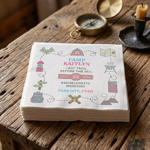Serviette En Papier Camp Bach Wilderness Enterrement de Vie de Jeune F
