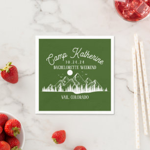 Serviette En Papier Camp Bachelorette Mountain Glamping Week-end