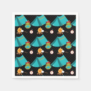 Serviette En Papier Camp d'été - choisissez votre couleur arrière - pl