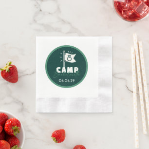 Serviette En Papier Camp Enterrement de Vie de Jeune Fille