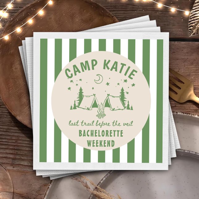 Serviette En Papier Camp moderne Bachelorette (Créateur téléchargé)