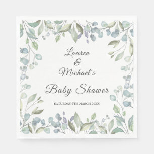 Serviette En Papier Campagne Verdure Bébé Couple Shower/Sprinkle