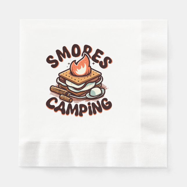 Serviette En Papier campement s'mores (Devant)