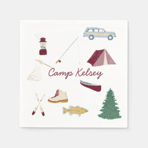 Serviette En Papier Camping Bachelorette