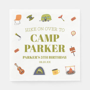 Serviette En Papier Camping Camper Fête d'anniversaire