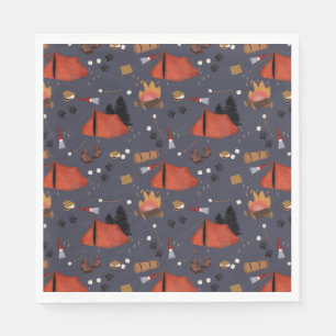 Serviette En Papier Camping Extérieur Aventure Été Feu de camp