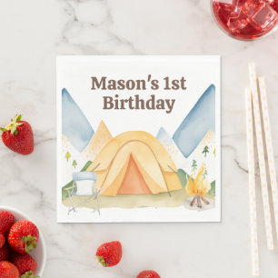 Serviette En Papier Camping fête d'anniversaire Napkin