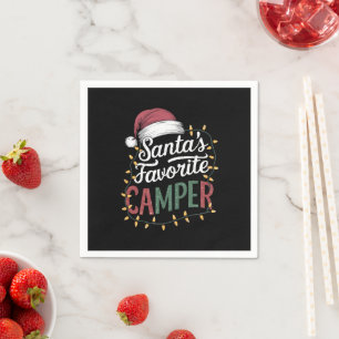 Serviette En Papier Camping Noël Le cadeau préféré de Santa pour campe