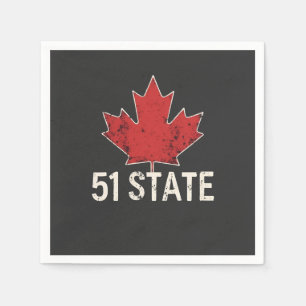Serviette En Papier Canada 51e État Trump Drapeau américain et canadie