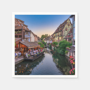 Serviette En Papier Canal d'eau Fleur Alsace France