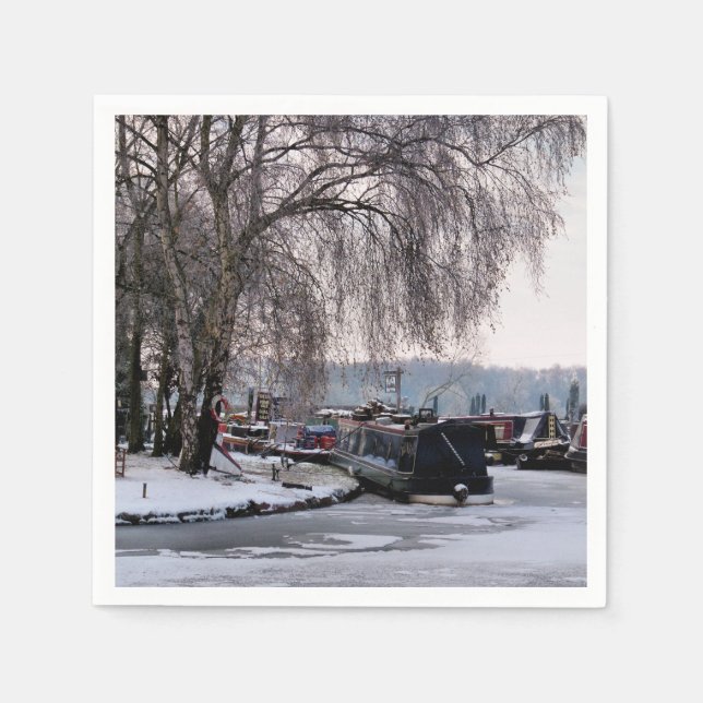 SERVIETTE EN PAPIER CANAL D'HIVER (Devant)