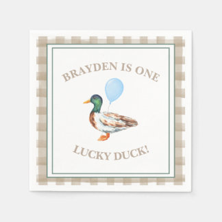 Serviette En Papier Canard Anniversaire Napkin