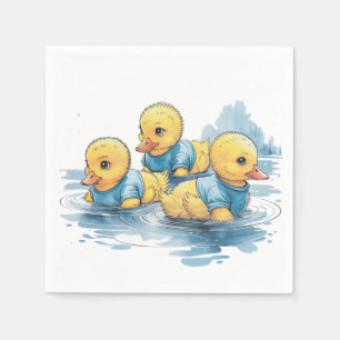 Serviette En Papier Canard en caoutchouc mou en bleu
