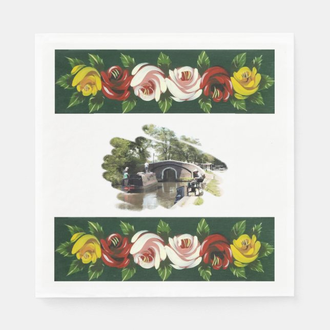 SERVIETTE EN PAPIER CANAUX (Devant)