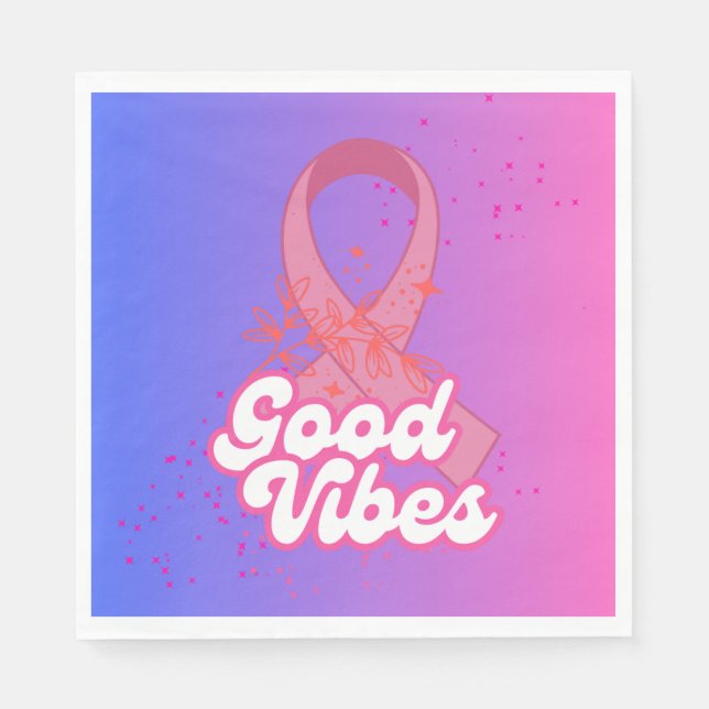 Serviette En Papier Cancer du sein de Good Vibes (Devant)