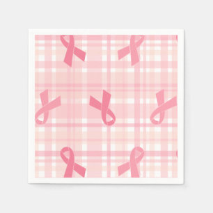 Serviette En Papier Cancer du sein Motif à ruban rose