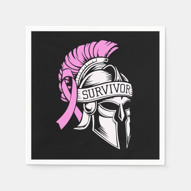 Serviette En Papier Cancer du sein survivant (Devant)