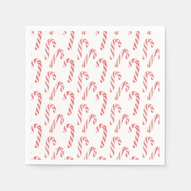 Serviette En Papier Candy Cane Festive Christmas (Devant)