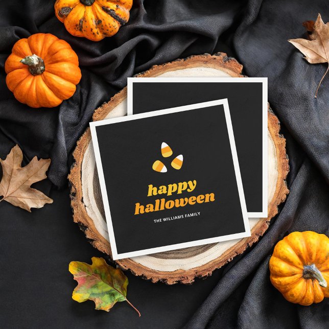 Serviette En Papier Candy Corn Bonne fête d'Halloween (Créateur téléchargé)