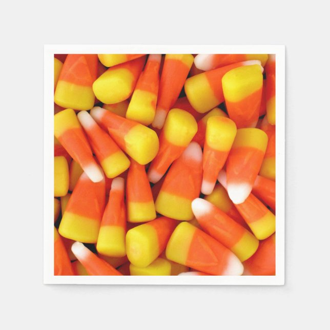 Serviette En Papier Candy Corn Halloween Papier Party (Devant)