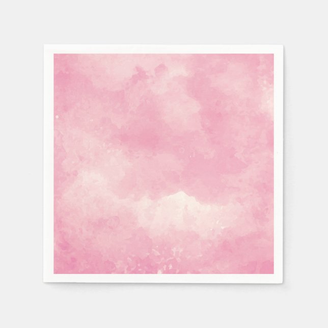 Serviette En Papier Candy en coton rose Aquarelle Mariage Table Napkin (Devant)