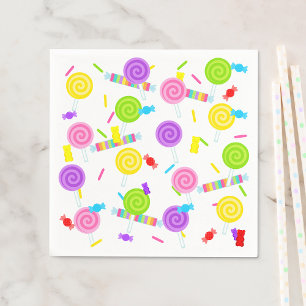 Serviette En Papier Candy Sweet Traitements et Lollipops Papier servie