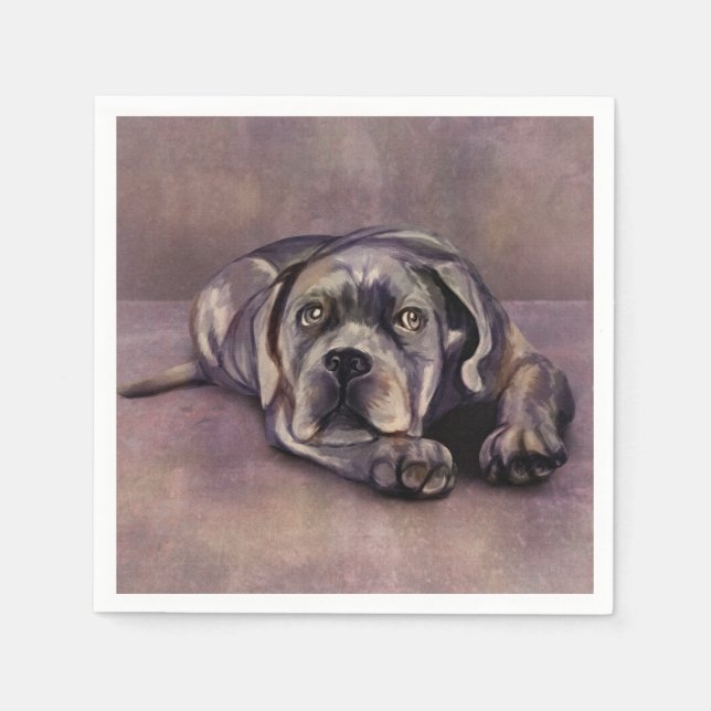 Serviette En Papier Cane Corso - Chiot Mastiff italien (Devant)