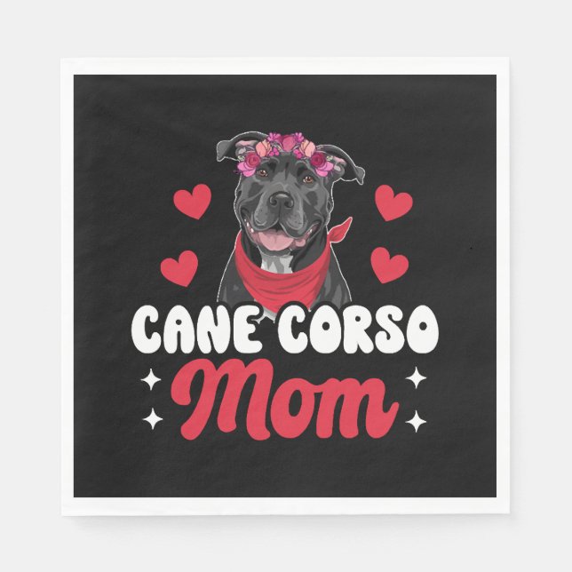 Serviette En Papier Cane Corso Maman (Devant)
