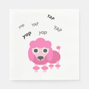 Serviette En Papier Caniche Emoji mignon de jacasserie