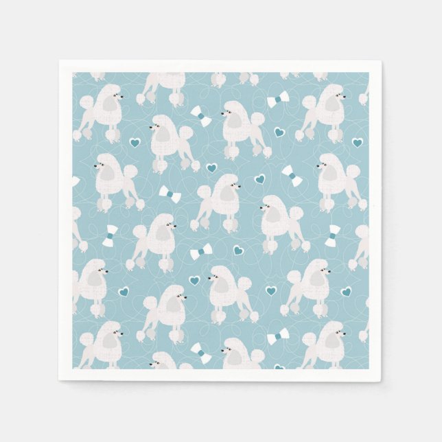 Serviette En Papier Canicules et vaches blancs Motif bleu (Devant)